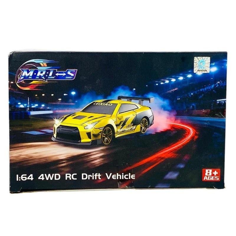 1:64 4WD Helmet-Remote RC Drift Car — Metal, LED, App Control — 🪛 Metal