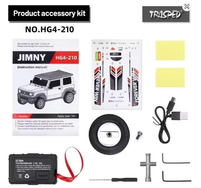 HG4-210 Suzuki Jimny 1:16 FULL METAL BODY 4WD RTR RC Crawler — 🪛 Full Metal Body