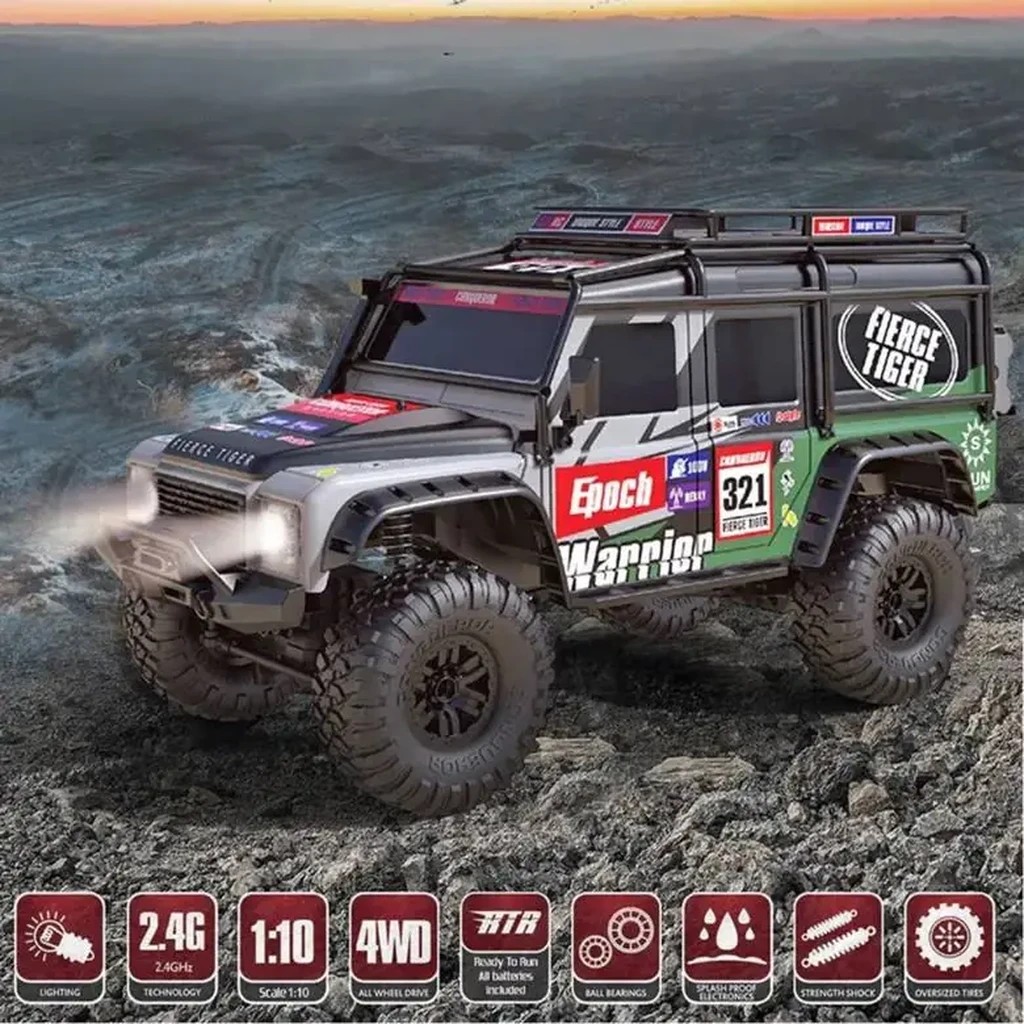 HB Toys 1:10 4WD RC Rock Crawler — Defender D110 Body (RTR)