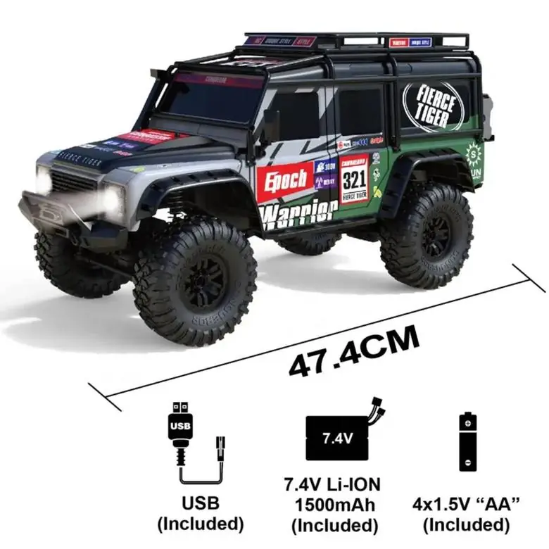1:10 4WD RC Rock Crawler — Defender D110 Body (RTR) — product photo 7