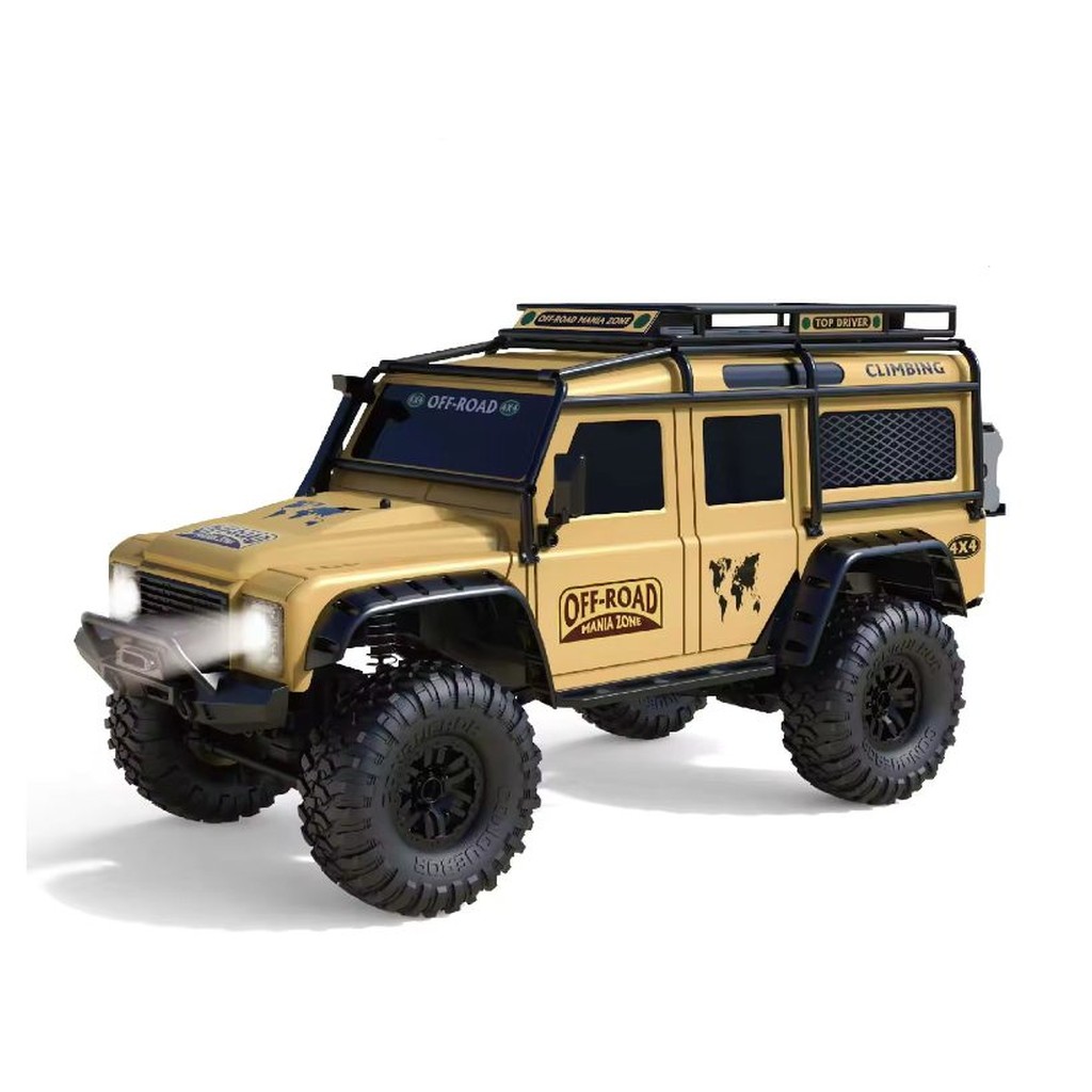 HB Toys 1:10 4WD RC Rock Crawler — Defender Body, Desert Yellow (RTR) — 1:10 scale