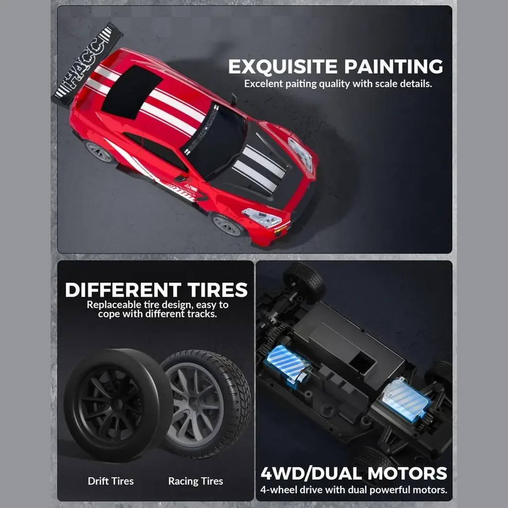 1:20 4WD Dual-Motor RC Drift Car GT — Proportional