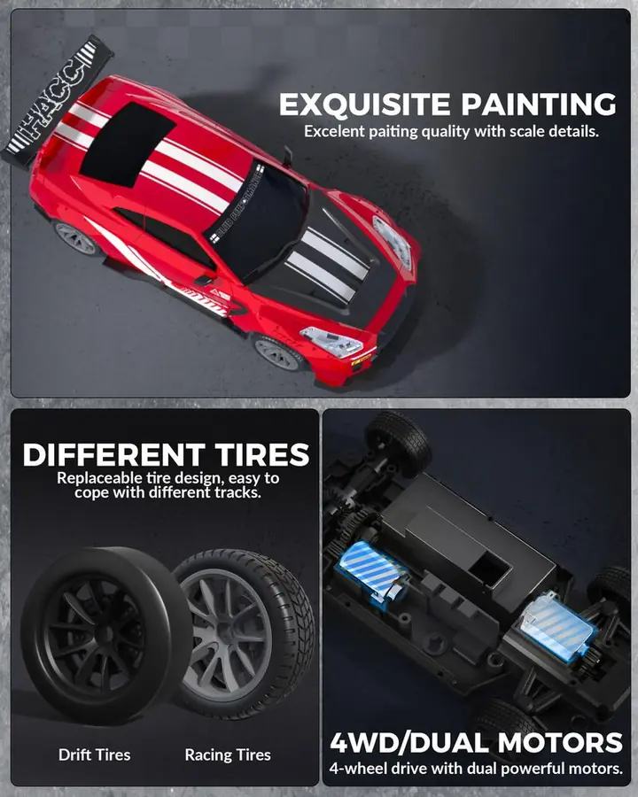 1:20 4WD Dual-Motor RC Drift Car GT — Proportional