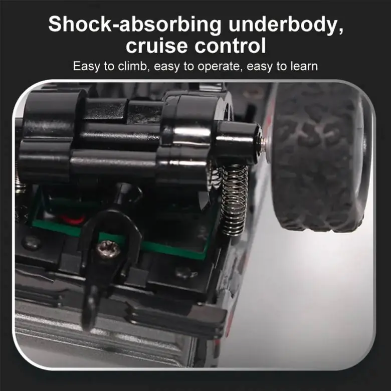 1:64 Mini RC Monster Truck — App + 2.4GHz, LED Lights — 1:64
