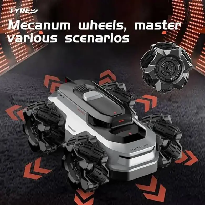 4WD Amphibious Mecanum Wheel RC Stunt Car — product photo 6