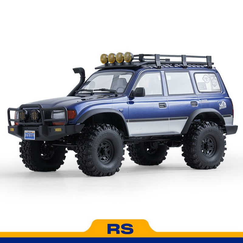 FMS FCX10 PRO 1:10 Toyota Land Cruiser LC80 — Brushless RC Crawler (RTR) — Licensed Toyota Land Cruiser 80 body in blue