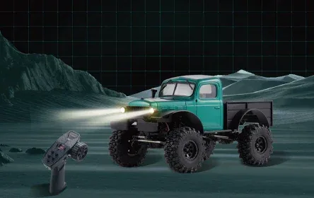 FMS FCX24 Power Wagon 1:24 Brushless RTR RC Rock Crawler &mdash; Metallic Green — 1:24 scale