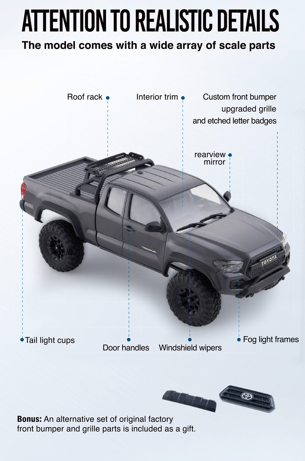 FMS FCX24M Toyota Tacoma 1:24 Scale 4WD RTR Rock Crawler — product photo 10