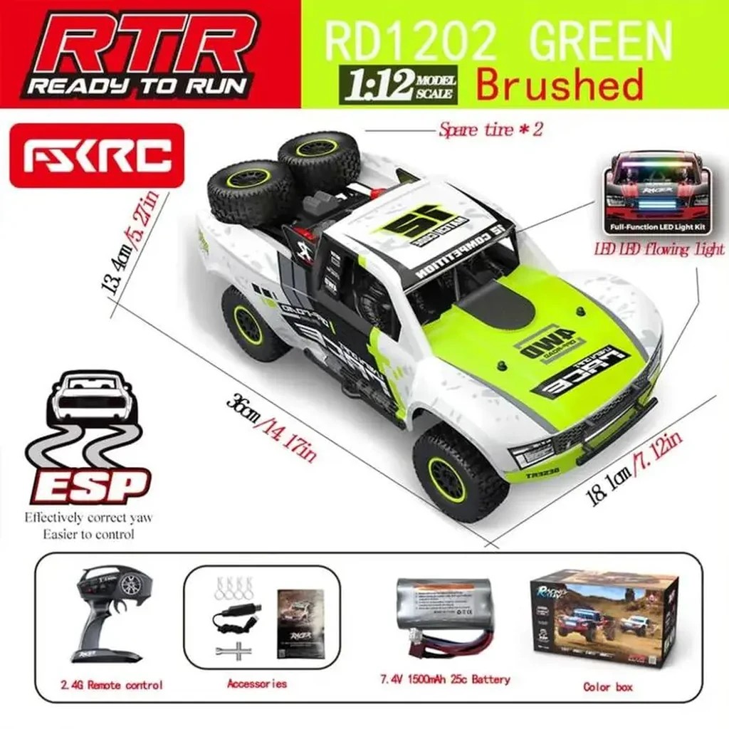 HB Toys FS Racing PACE RD1202 1:12 4WD IPX4 RC Desert Short-Course (RTR) — IPX4