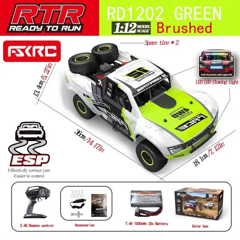 FS Racing PACE RD1202 1:12 4WD IPX4 RC Desert Short-Course (RTR) — 4WD RTR