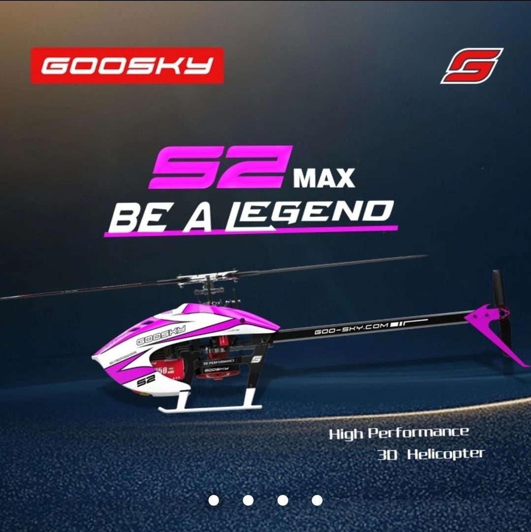 Goosky Legend S2 Max RC Helicopter — Direct-Drive Brushless 3D (RTF) — Stability modes plus full 3D flight
