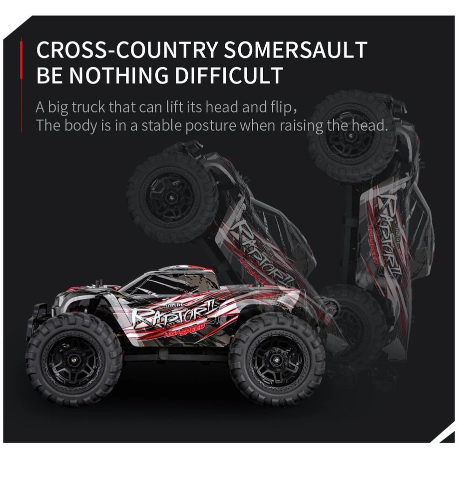 HOSHI N518 Raptor II 1:8 4WD Brushless RC Monster Truck — 100 km/h, 3670 Motor — 4WD brushless — 100+ km/h capable