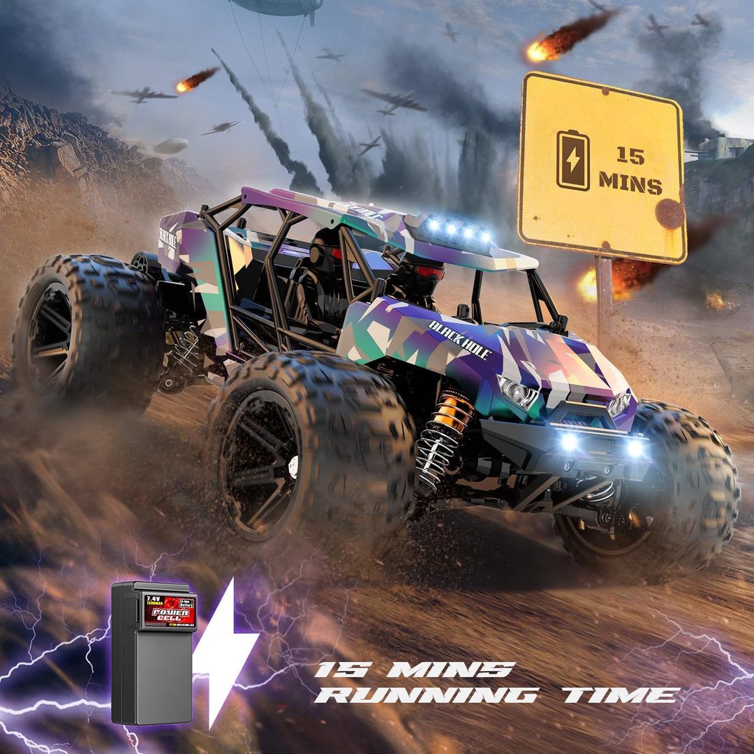 HOSPEED Black Hole 1:18 4WD RC Monster Truck — LED, IPX4 (RTR)