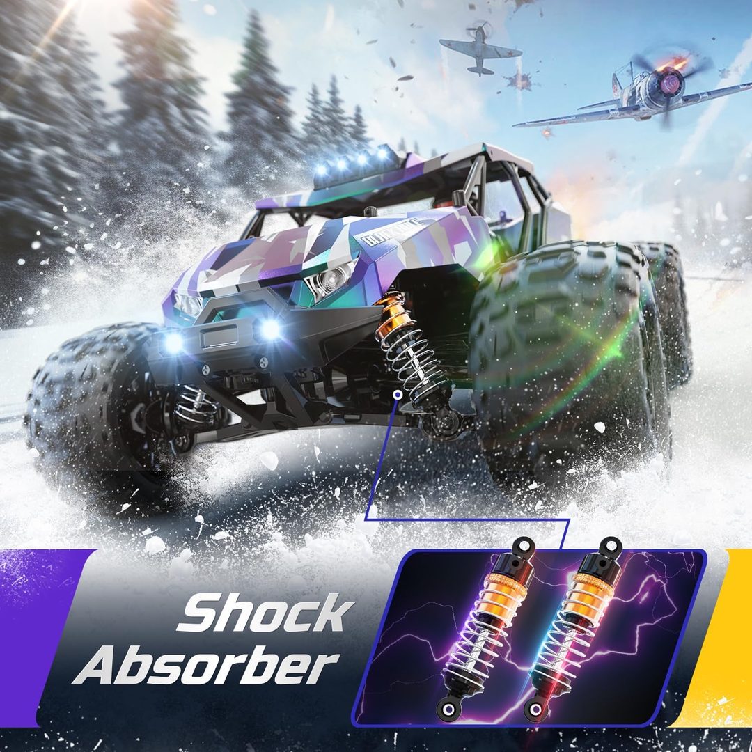 HOSPEED Black Hole 1:18 4WD RC Monster Truck — LED, IPX4 (RTR) — Full-proportional 2.4GHz throttle and steering