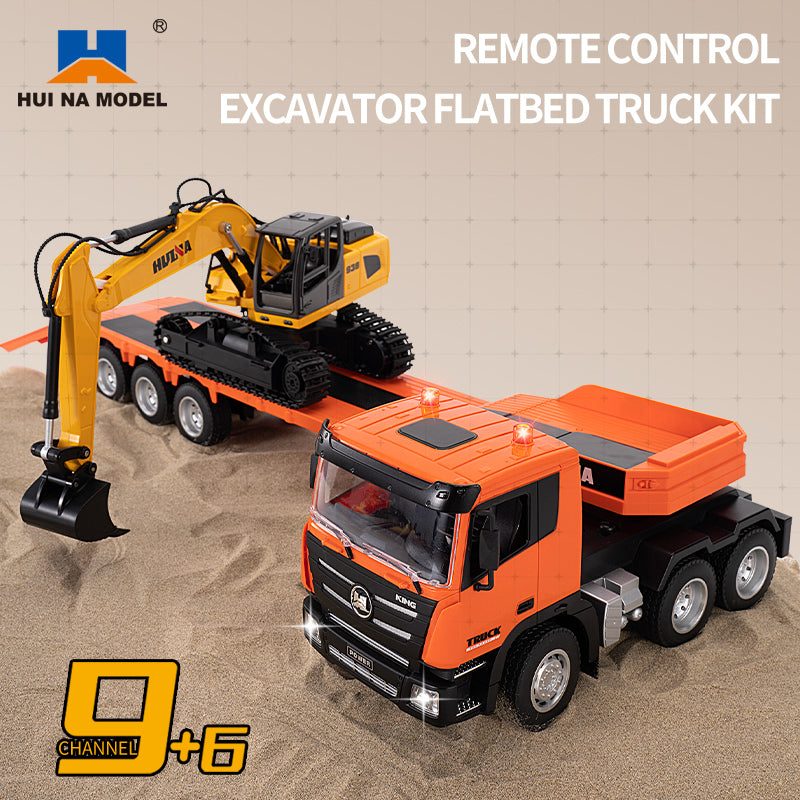 Huina 1319 1:18 RC Heavy Transporter + Excavator Set (RTR)