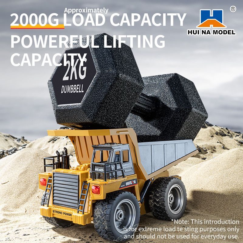 Huina 1533 1:18 RC Dump Truck — 9CH Semi-Alloy, One-Button Tipper — 9 channel
