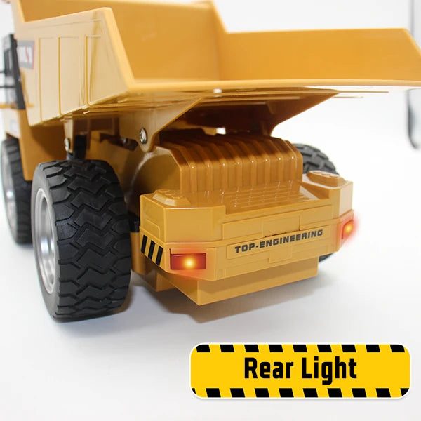 Huina 1534 1:18 RC Dump Truck — 9-Channel, Tipping Bed (RTR) — 1:18 scale heavy-duty dump truck