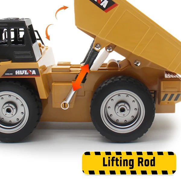 Huina 1534 1:18 RC Dump Truck — 9-Channel, Tipping Bed (RTR) — 9-channel control