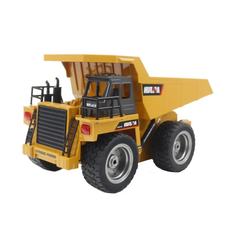 Huina 1534 1:18 RC Dump Truck — 9-Channel, Tipping Bed (RTR) — Drives forward, reverse, full steering