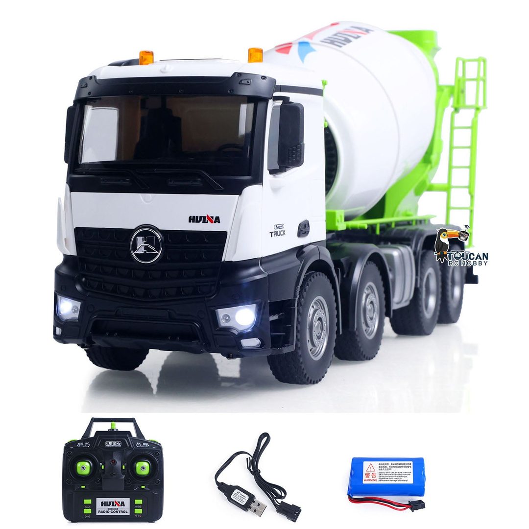 Huina 1537 1:14 RC Concrete Mixer Truck — 12-Channel, Rotating Drum (RTR)
