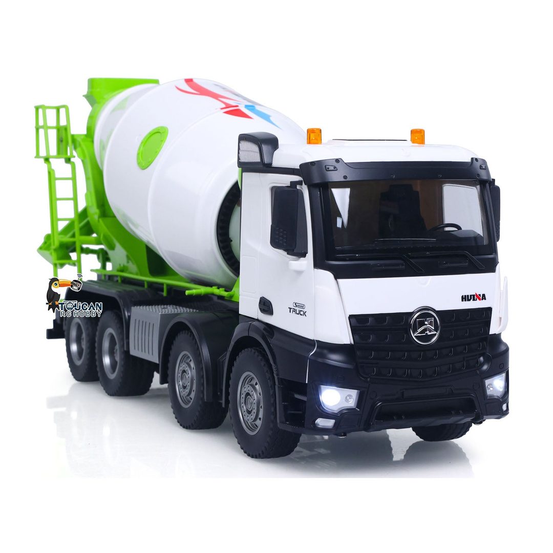 Huina 1537 1:14 RC Concrete Mixer Truck — 12-Channel, Rotating Drum (RTR) — 12-channel control