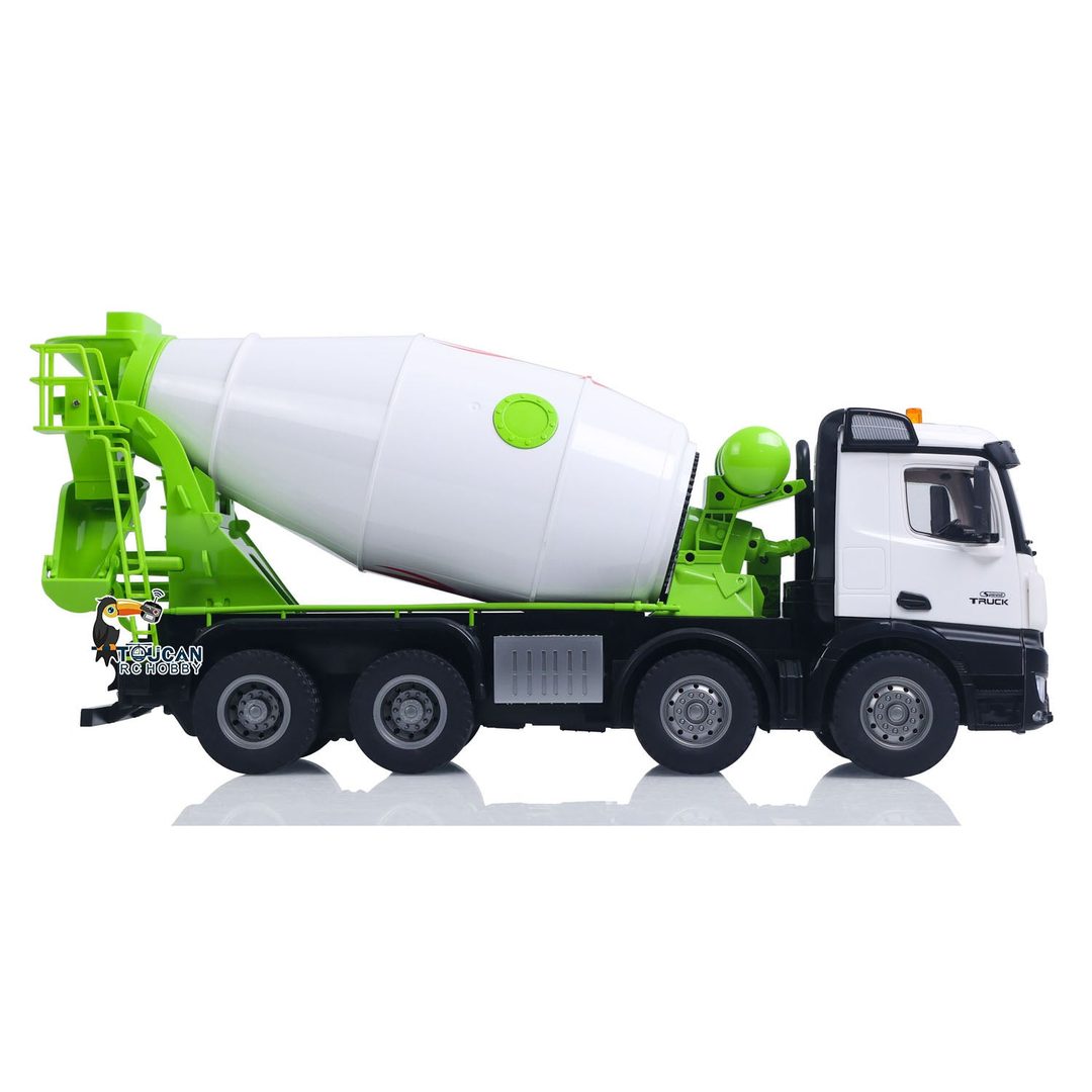 Huina 1537 1:14 RC Concrete Mixer Truck — 12-Channel, Rotating Drum (RTR) — Working discharge
