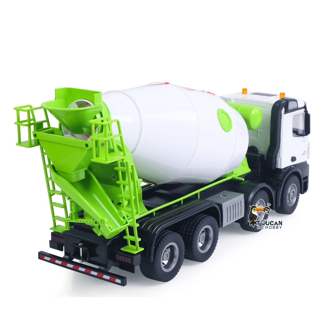 Huina 1537 1:14 RC Concrete Mixer Truck — 12-Channel, Rotating Drum (RTR) — Light and sound effects