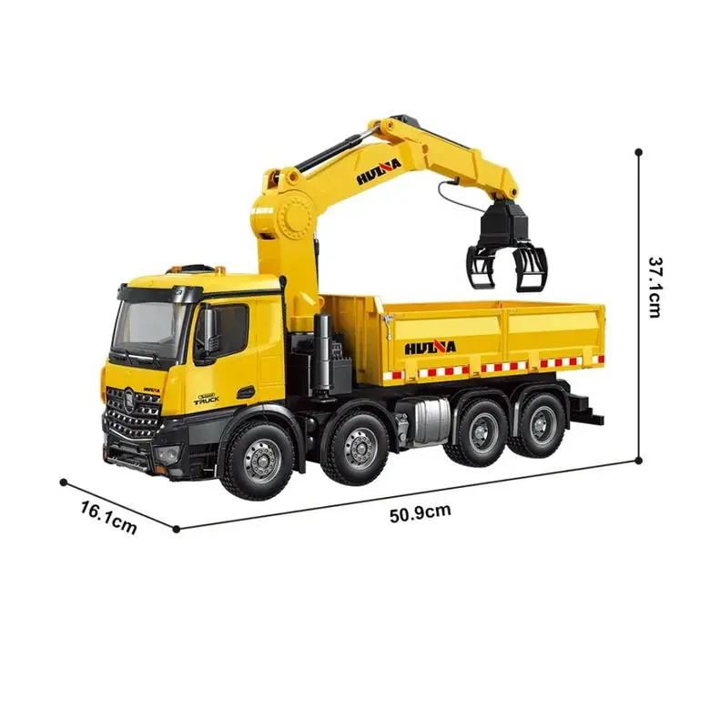 HuiNa 1538 1:14 26-CH Alloy 8×8 RC Grabber Dump Truck — 26-CH