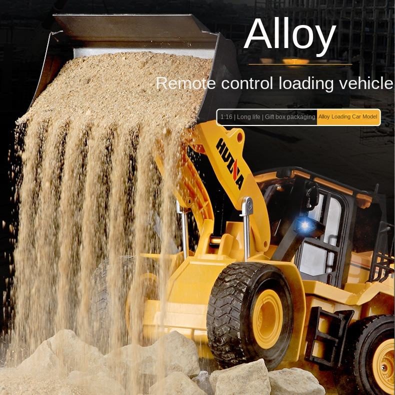 Huina 1552 1:16 RC Wheel Loader — 11-Channel, Lights (RTR) — Working bucket: raise, lower, curl and dump