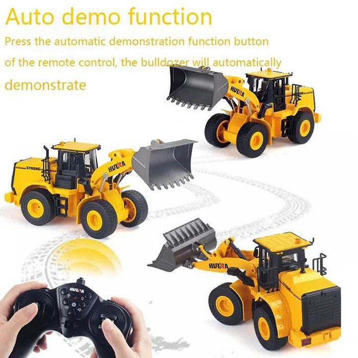 Huina 1552 1:16 RC Wheel Loader — 11-Channel, Lights (RTR) — 2.4GHz interference-free radio