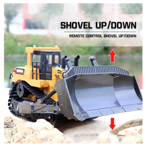 Huina 1554 RC Bulldozer — 11 Function 1:16 Construction Model — 11 functions