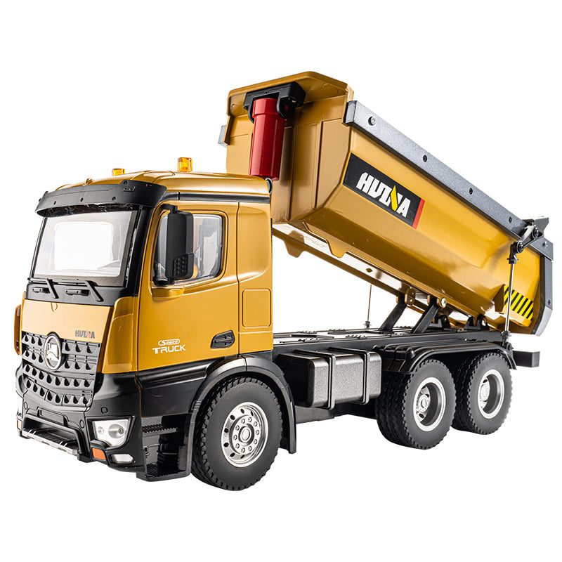 Huina 1573 1:14 RC Dump Truck — 10-Channel, LED Lights (RTR)