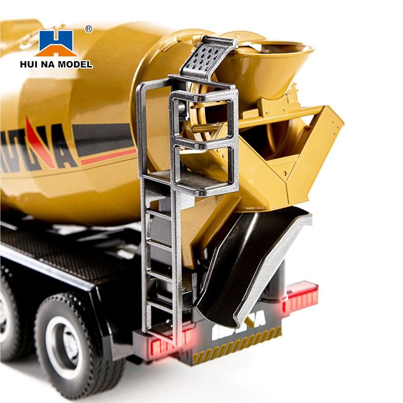 Huina 1574 1:14 RC Concrete Mixer Truck — Rotating Drum (RTR) — Working lights
