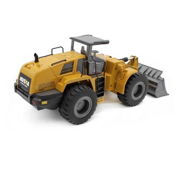 Huina 1583 1:14 RC Metal Wheel Loader — 22 Function Alloy Bucket — Metal loading bucket