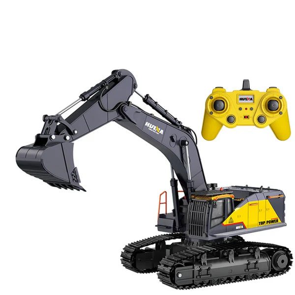 Huina 1592 1:14 RC Excavator — 22 Channel, 680° Rotation, Alloy Bucket
