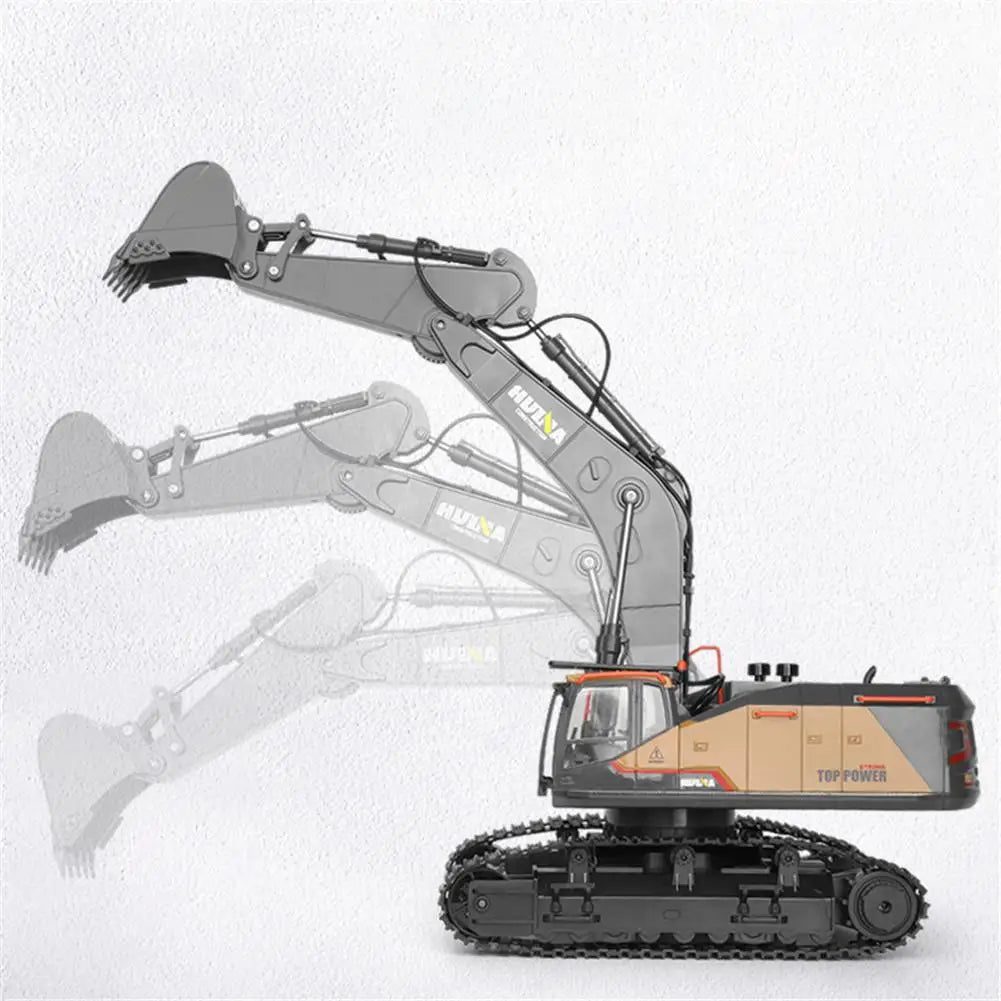 Huina 1592 1:14 RC Excavator — 22 Channel, 680° Rotation, Alloy Bucket — Alloy bucket
