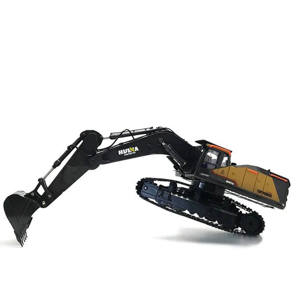 Huina 1592 1:14 RC Excavator — 22 Channel, 680° Rotation, Alloy Bucket — Rubber tracks