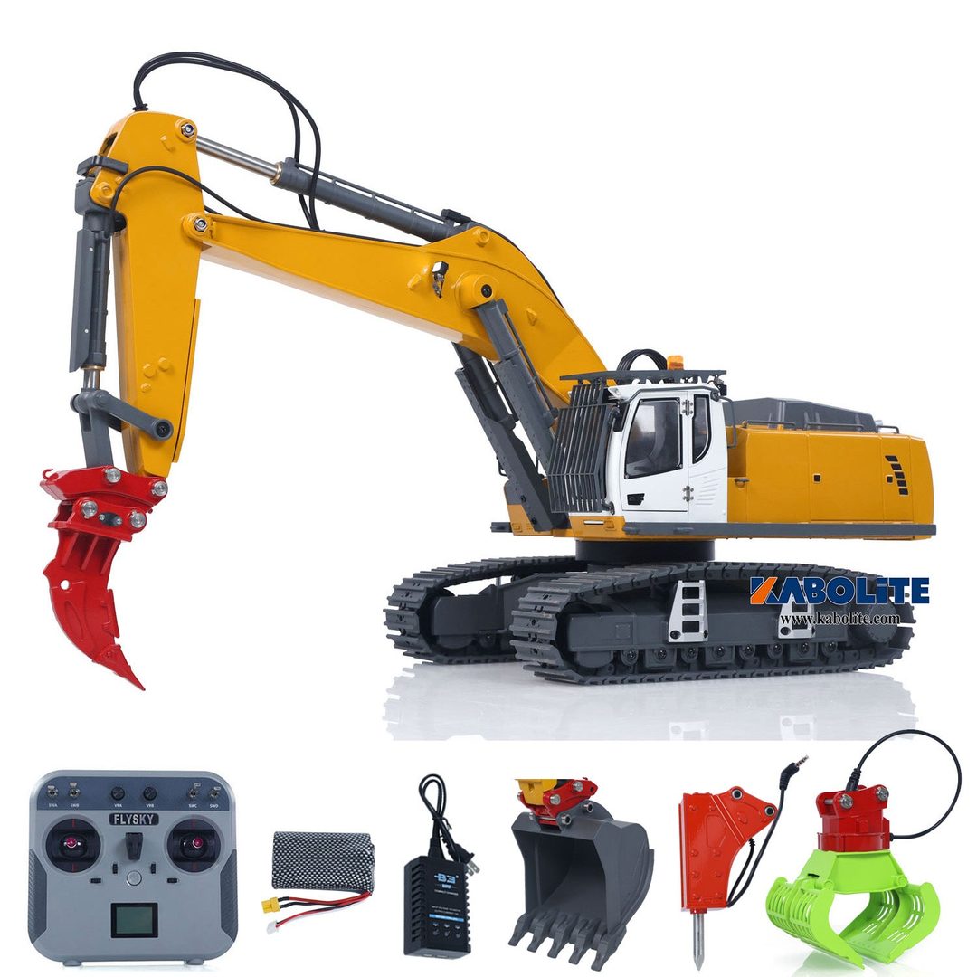 Kabolite K5901-100S 1:18 Full-Metal Hydraulic RC Excavator (RTR) — Genuine hydraulic boom, arm and bucket