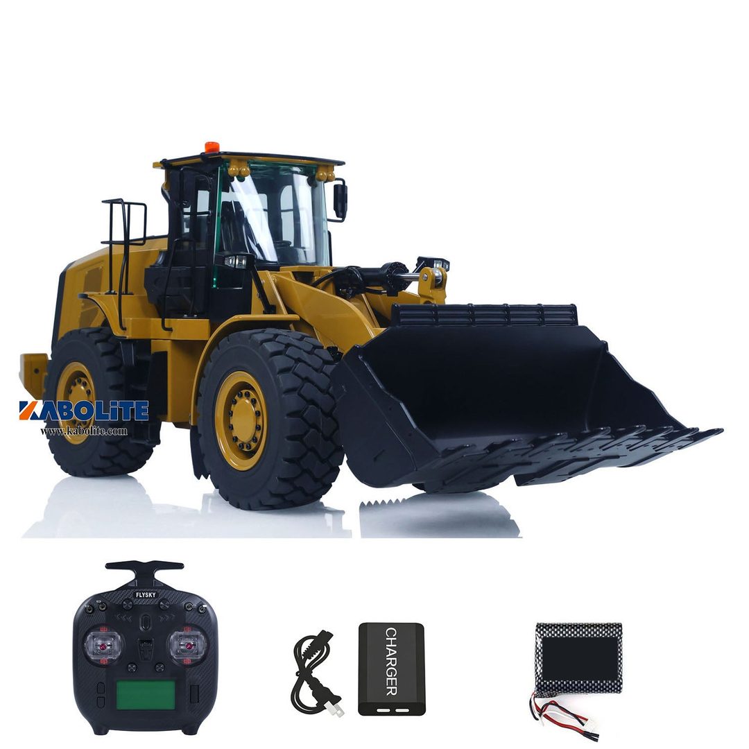 Kabolite K966-100 1:16 Hydraulic RC Wheel Loader — Full Metal (RTR) — 1:16 scale full-metal wheel loader