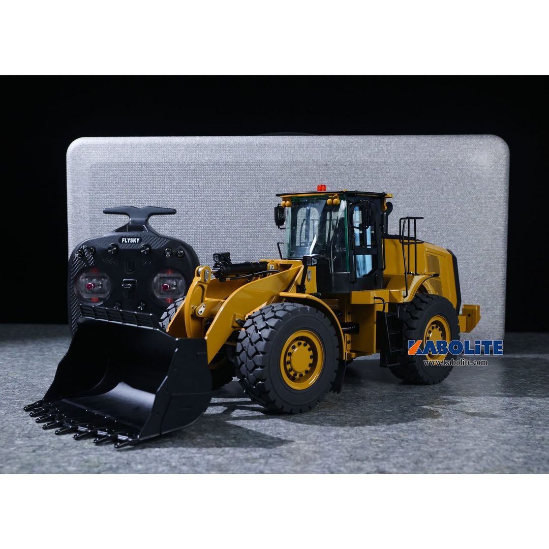 Kabolite K966-100 1:16 Hydraulic RC Wheel Loader — Full Metal (RTR) — Genuine hydraulic system drives the bucket and lift arms