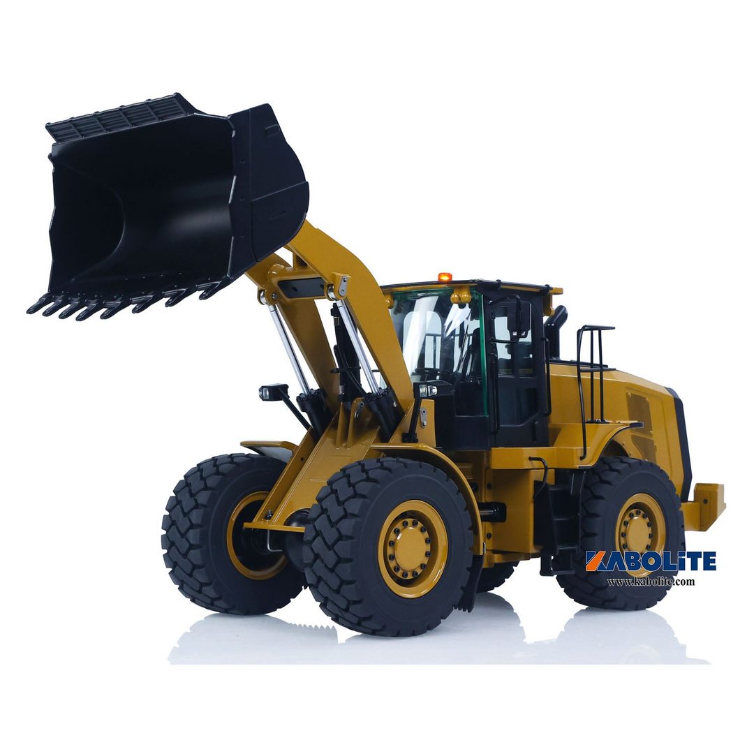 Kabolite K966-100 1:16 Hydraulic RC Wheel Loader — Full Metal (RTR) — Articulated metal chassis