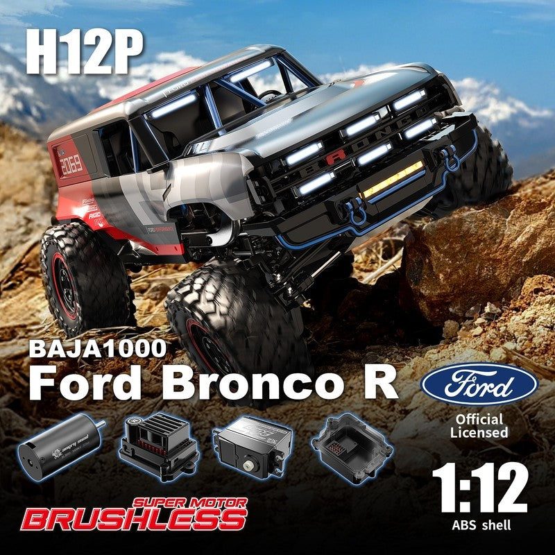 MJX H12P 1:12 Ford Bronco R RTR Brushless RC Rock Crawler — 3650 brushless 3500KV