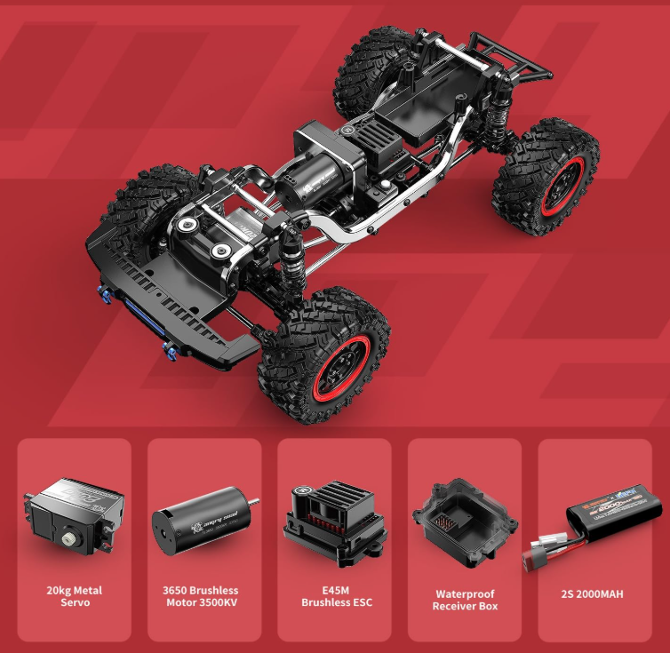 MJX H12P 1:12 Ford Bronco R RTR Brushless RC Rock Crawler — E45M 45A ESC