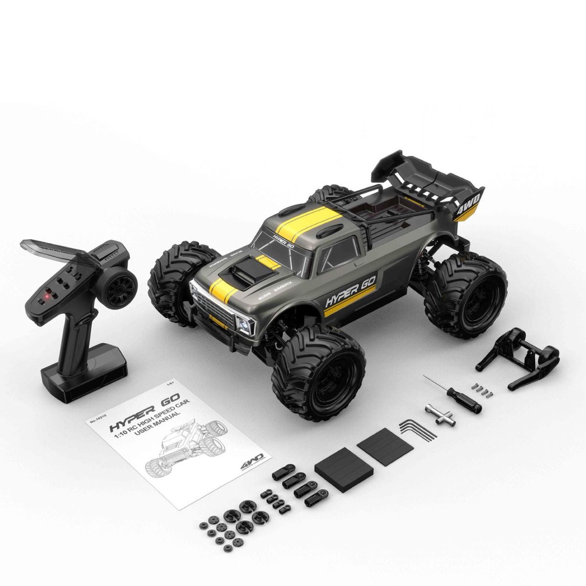 MJX Hyper Go 10210DC 1:10 Brushless 4WD RC Monster Truck — 80 km/h