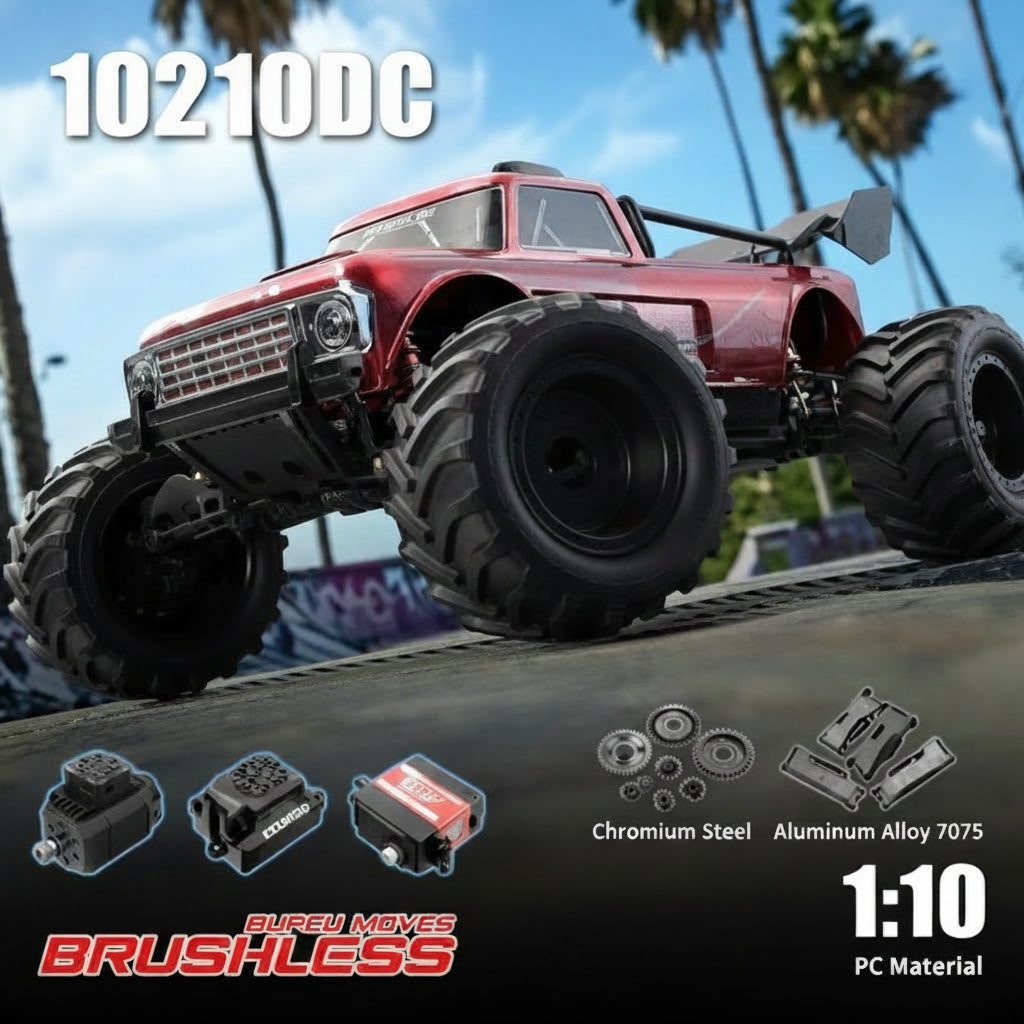 MJX Hyper Go 10210DC 1:10 Brushless 4WD RC Monster Truck — 80 km/h — 3970 2500KV brushless
