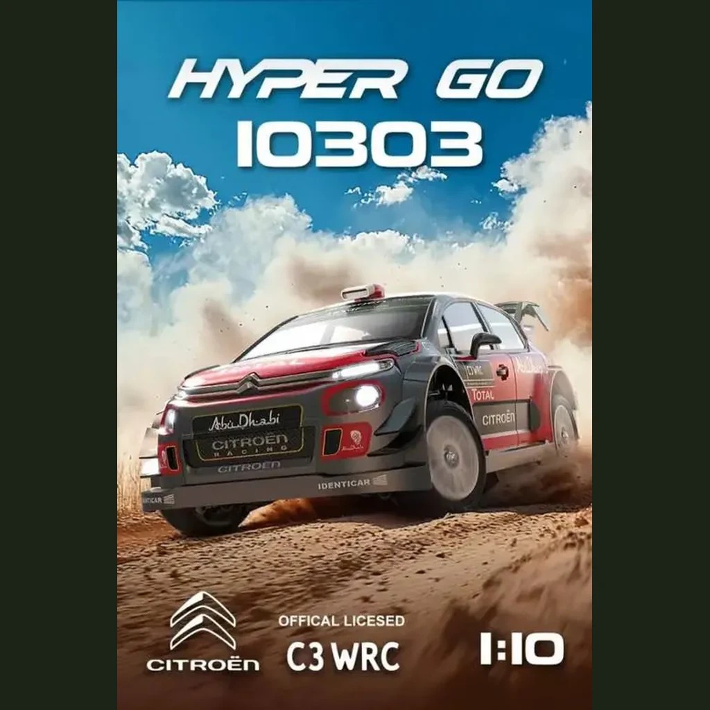 MJX Hyper Go 10303 1:10 4WD Brushless RC Rally Car — Citroën C3 WRC — 4WD Brushless