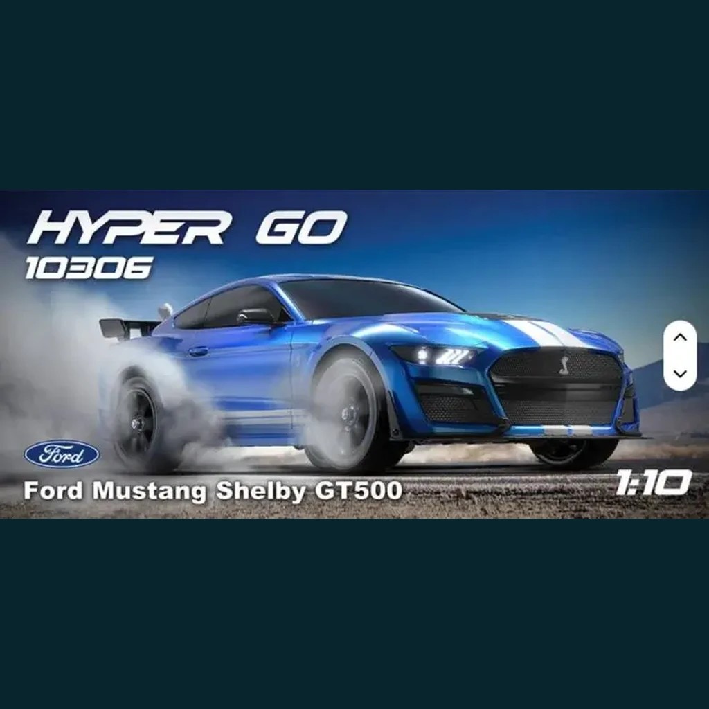 MJX Hyper Go 10306 1:10 4WD Brushless RC Car — Mustang Shelby GT500 (70 km/h) — 4WD Brushless