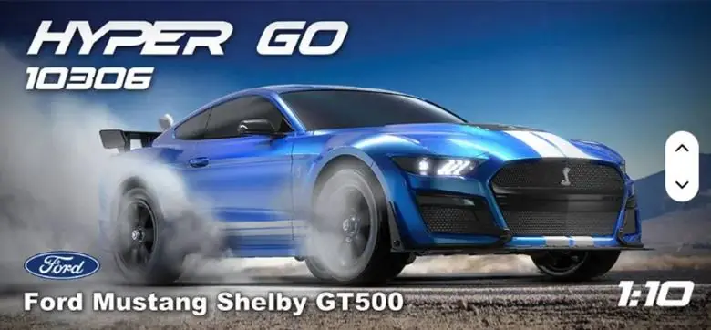 MJX Hyper Go 10306 1:10 4WD Brushless RC Car — Mustang Shelby GT500 (70 km/h) — 4WD Brushless