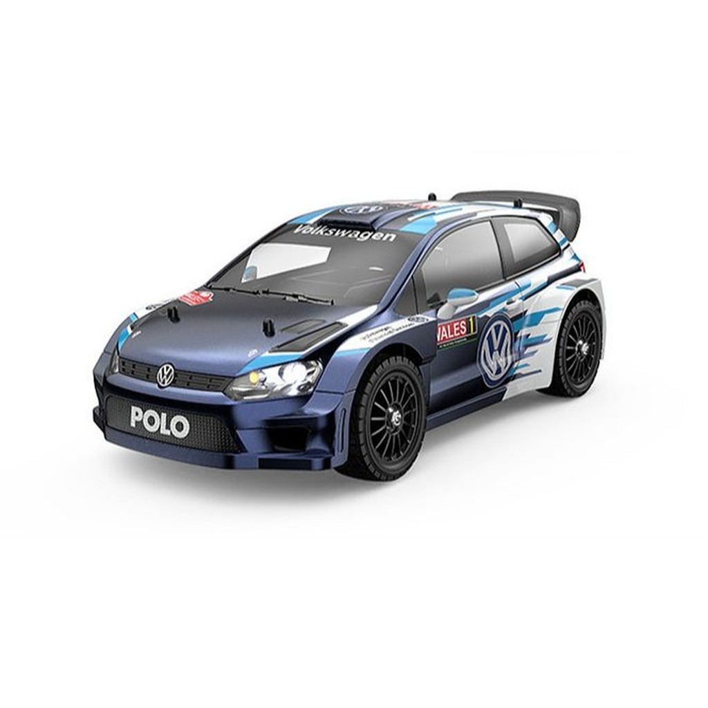 MJX Hyper Go 14304 1:14 VW Polo R WRC Brushless RC Rally Car — Licensed, 63 km/h (RTR) — Officially licensed VW Polo R WRC