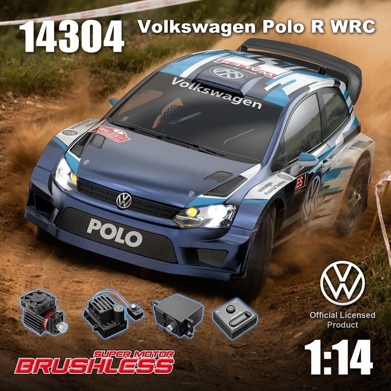 MJX Hyper Go 14304 1:14 VW Polo R WRC Brushless RC Rally Car — 60-Day Preorder (RTR)
